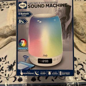 Sealy Night Light & Wireless Speaker Sound Machine Bluetooth Rechargeable NEW SC